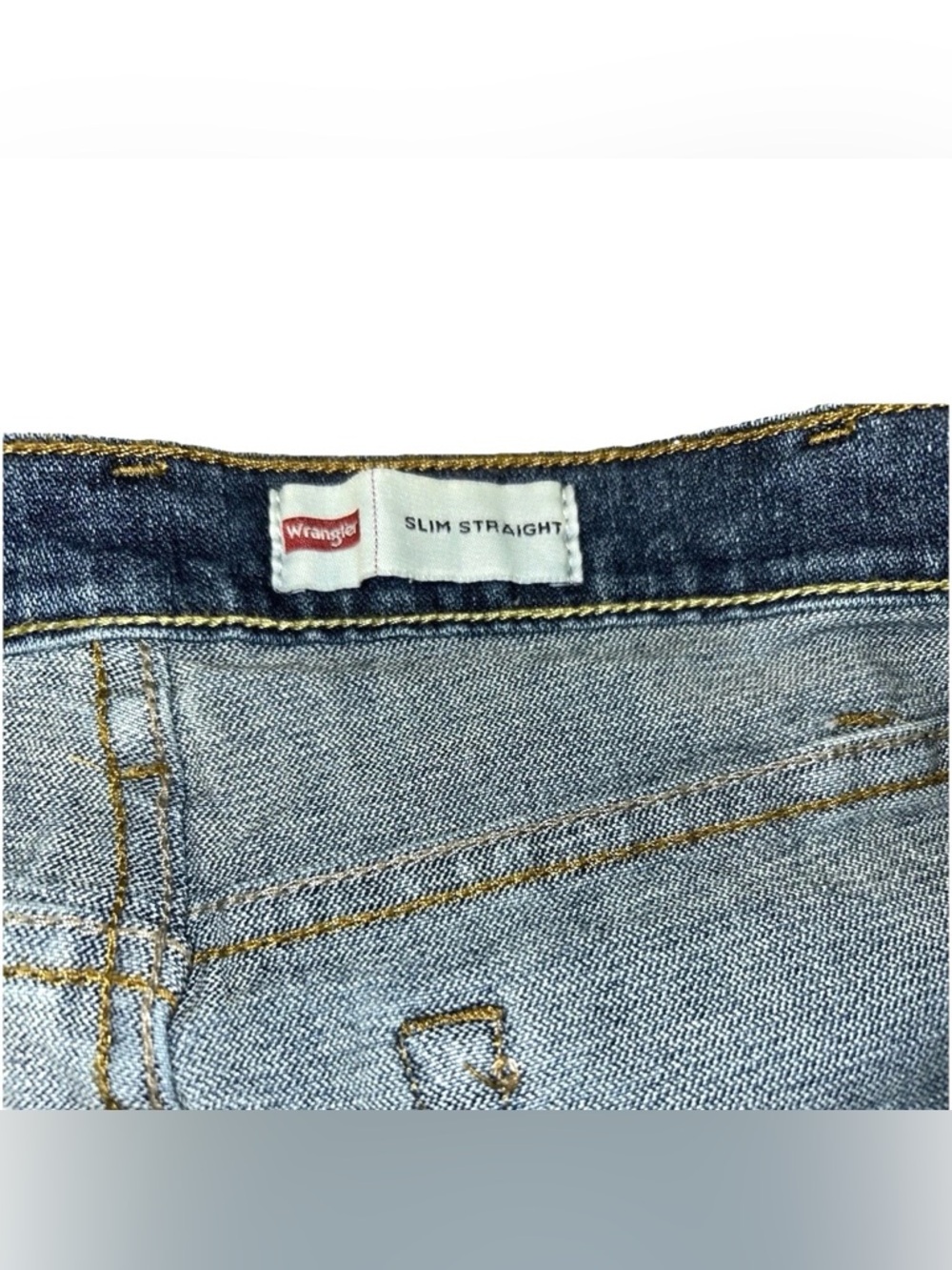 Men’s Wrangler Five Star Premium Slim Straight Blue Jeans Western Denim 36x30 - Picture 6 of 14